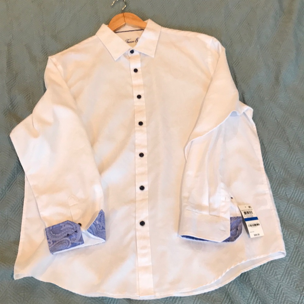 Paisley white button down Shirt